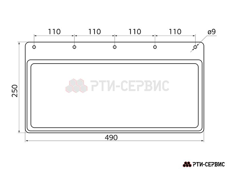 Брызговик 490х250 мм Hyundai - фото 2