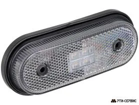 Фонарь габаритный 4-ех диодный LED с катафотом, белый